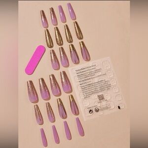 Coffin/Ballerina Shaped Press-On Nails